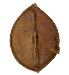 Kenyan Massai tribe hand painted hide shield