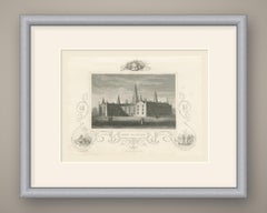 Kenyon College, Gambier, Ohio, with Fort Stephenson 1813 Vignette, circa 1850