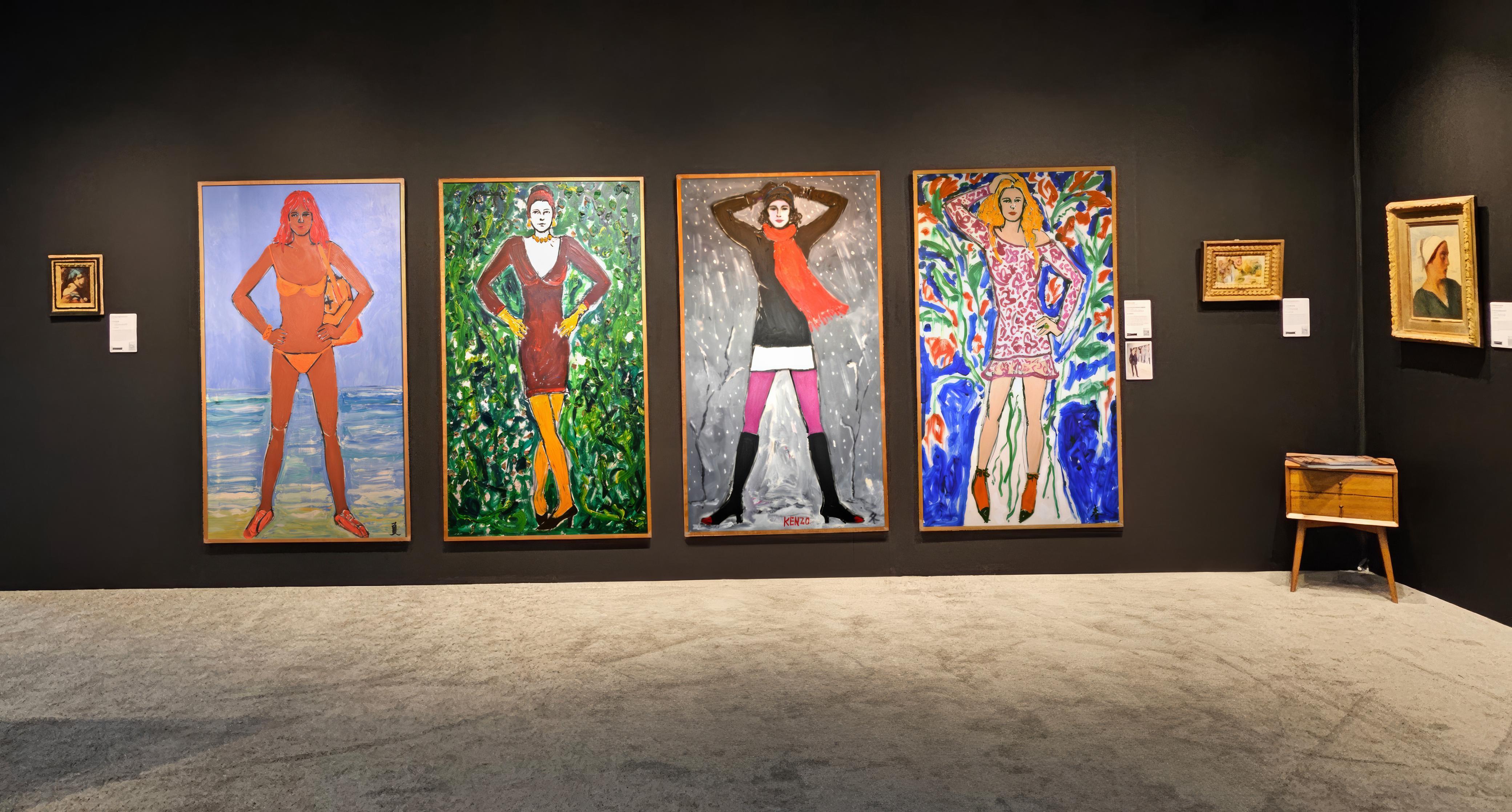 KENZO. Le quattro stagioni. 4 grandi ritratti di donne realizzati da uno stilista e artista. in vendita 3