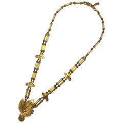 Vintage Kenzo 1980s Foliate Long Necklace
