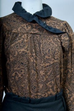 Kenzo 1980s Skirt and Blouse Ensemble