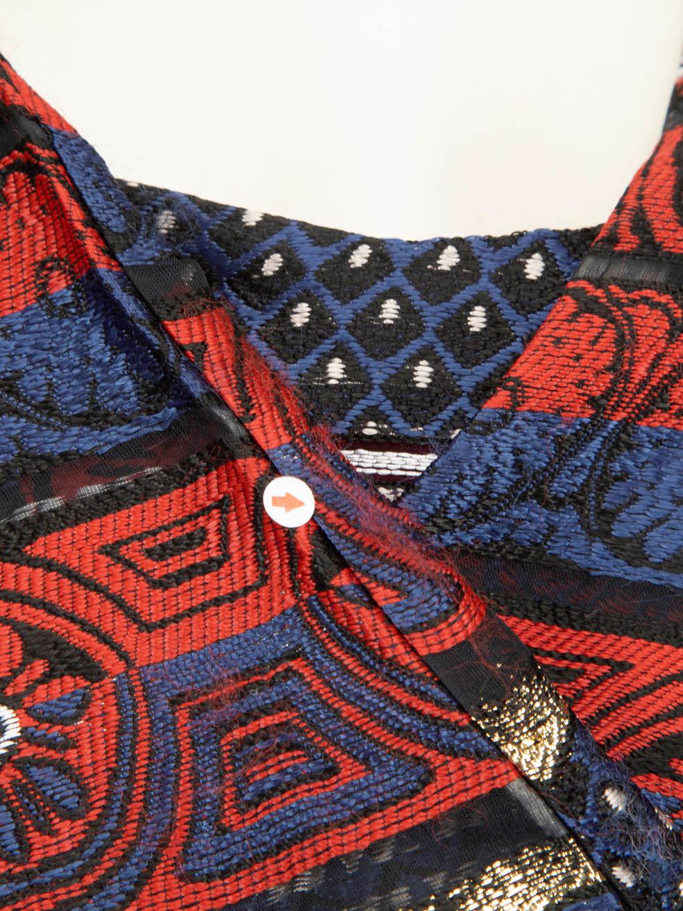 Kenzo - Robe à bretelles croisées à motif abstrait, taille L en vente 2