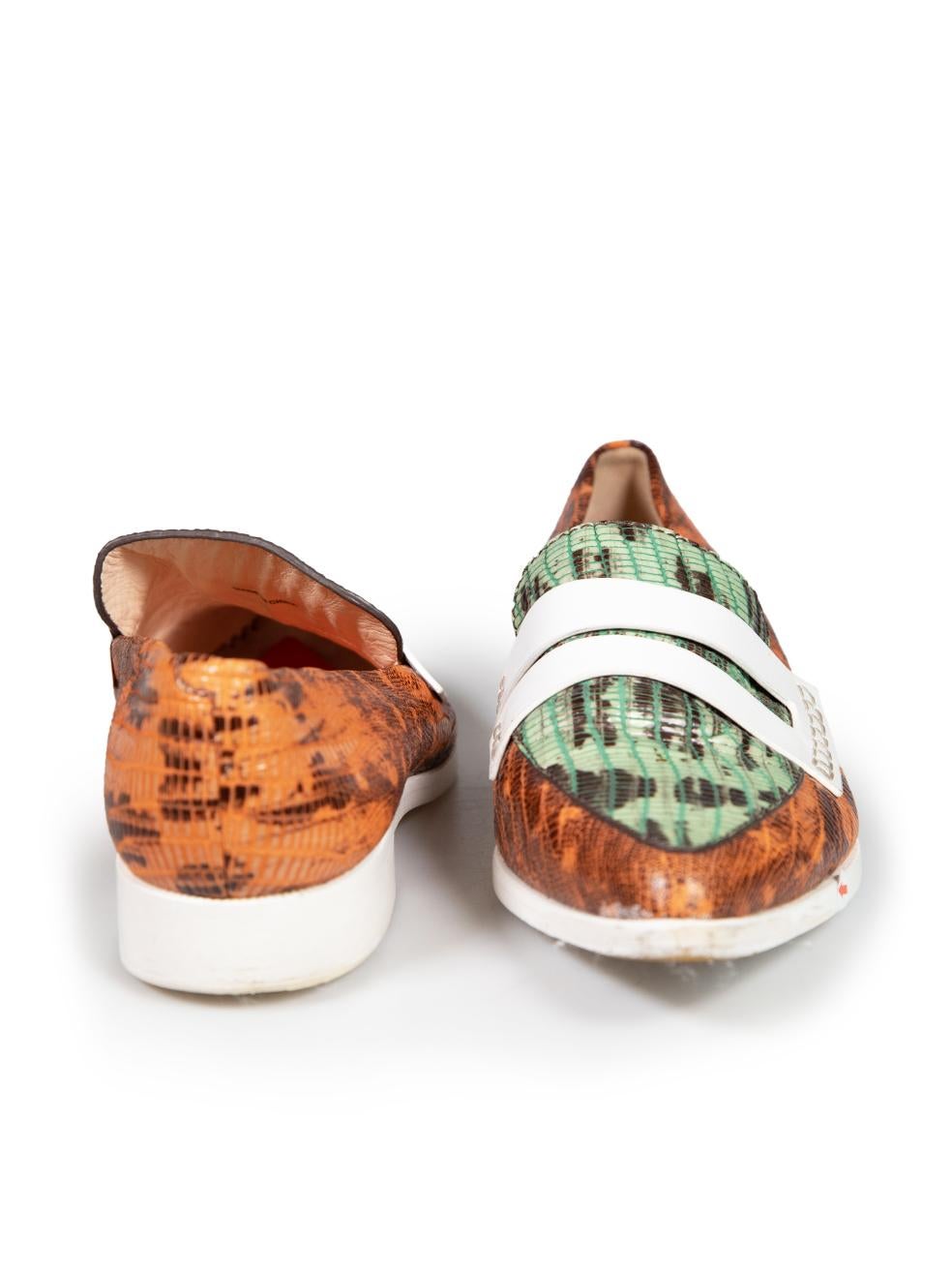 Kenzo Animal Print Slip On Point Toe Loafers mit Tiermuster Größe IT 38 im Zustand „Hervorragend“ im Angebot in London, GB