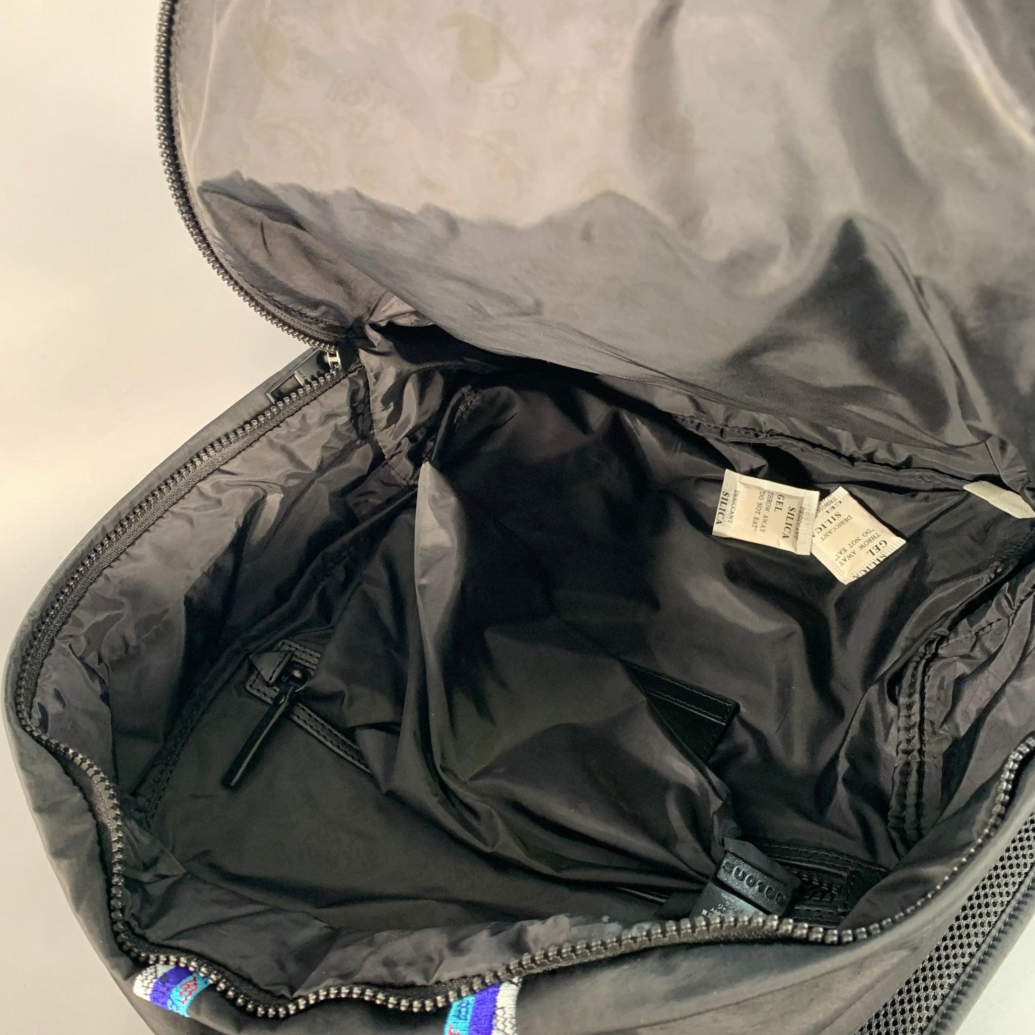 KENZO Negro Azul Logo Bordado Mochila Nylon Bolsa en venta 3