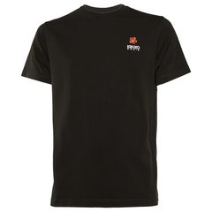 Kenzo Black Cotton Knit Boke Flower Applique T-Shirt S
