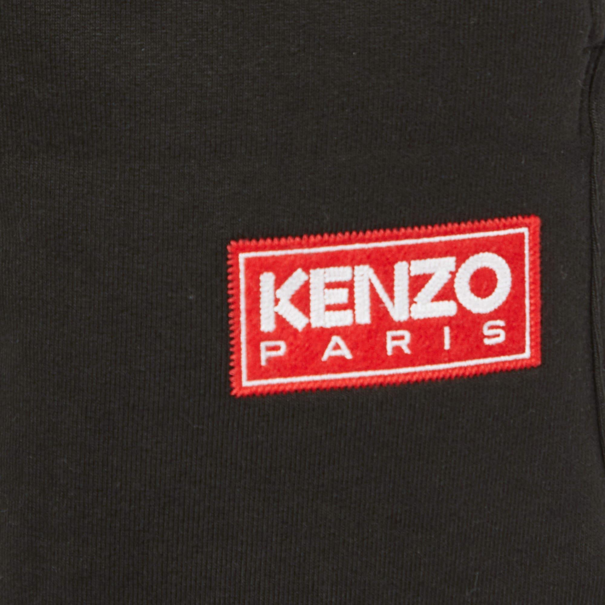 Kenzo - Pantalon de jogging à cordon de serrage avec logo en coton - Noir S Excellent état - En vente à Dubai, Al Qouz 2
