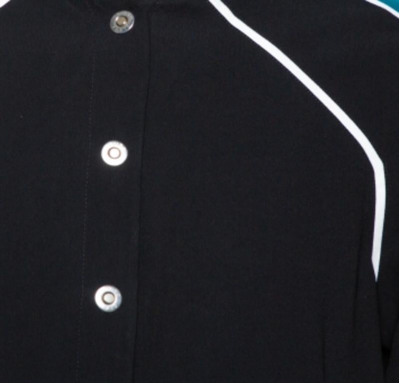 Kenzo Schwarze Paradise Bomberjacke aus Krepp L Herren im Angebot