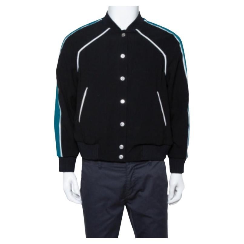 Kenzo Schwarze Paradise Bomberjacke aus Krepp L im Angebot