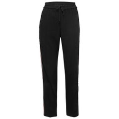 Kenzo Black Crepe Side Stripe Track Pants S Kenzo Black Crepe Side Stripe Track Pants S