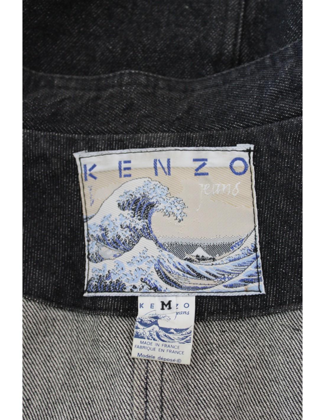 Kenzo Black Denim Cotton Fringes Western Jeans Jacket 3