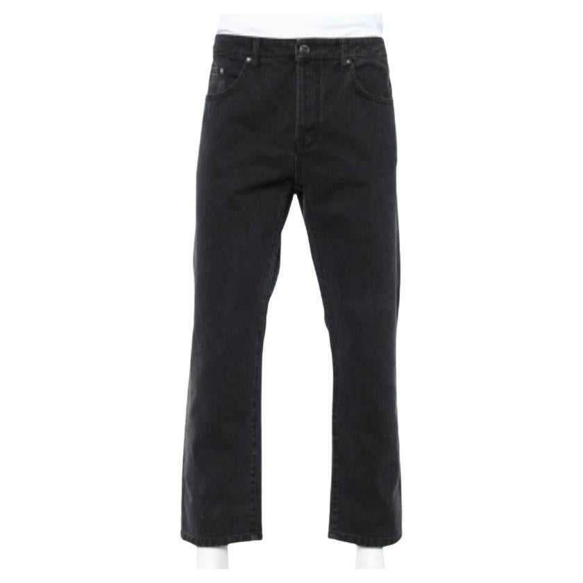 Kenzo Black Denim Straight Leg Jeans XL For Sale