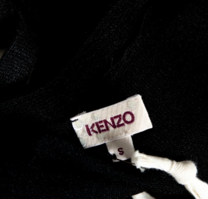 Kenzo Negro Embellecido  Camiseta de punto de seda S en Excelente estado para la venta en Dubai, Al Qouz 2