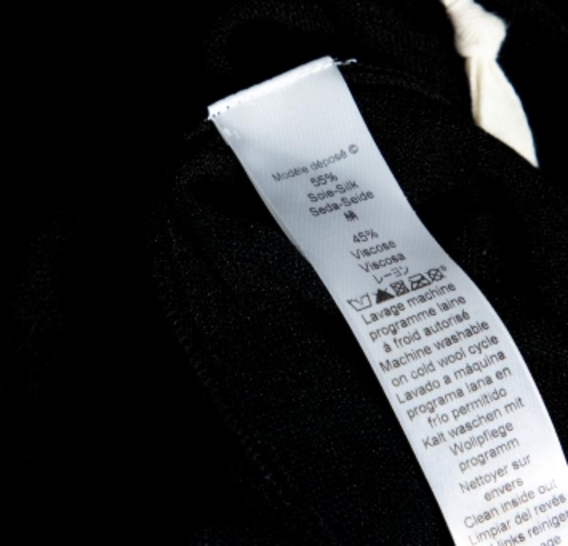 De las mujeres Kenzo Negro Embellecido  Camiseta de punto de seda S en venta