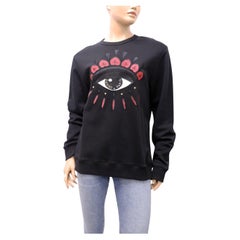 Sweatshirt noir à motif d'yeux de Kenzo Taille moyenne