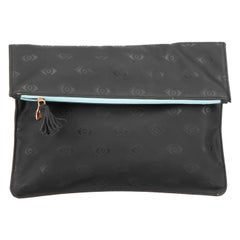 Kenzo Black Eye Pattern Front Flap Clutch