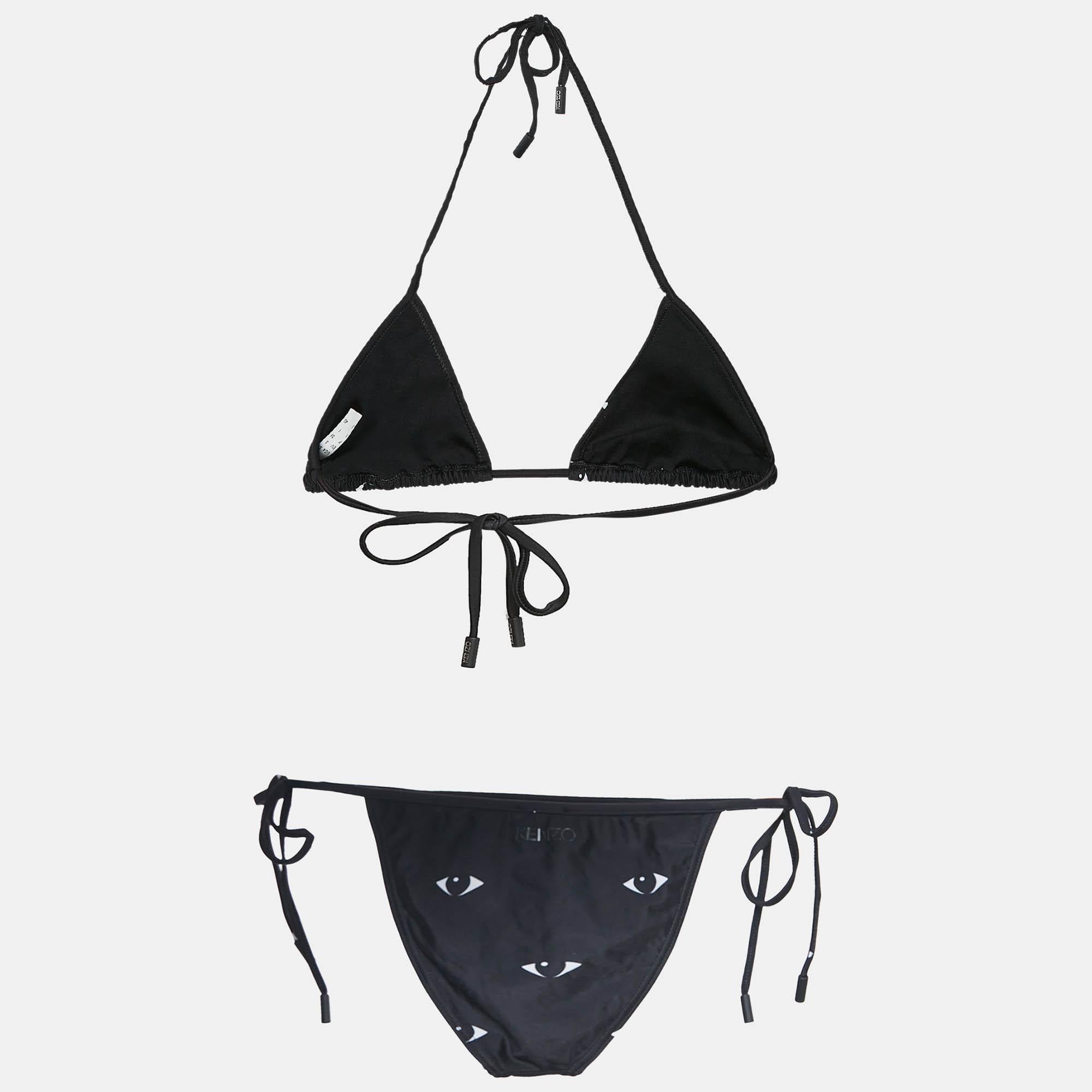 Kenzo aporta un toque juguetón y sofisticado a la ropa de baño con este conjunto. Confeccionado en suave tejido de punto  este conjunto de bikini presenta el icónico estampado de ojos por todas partes. Perfecto para los días de sol junto a la