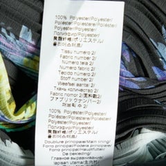 Kenzo Black Floral Printed Crepe Midi Skirt M