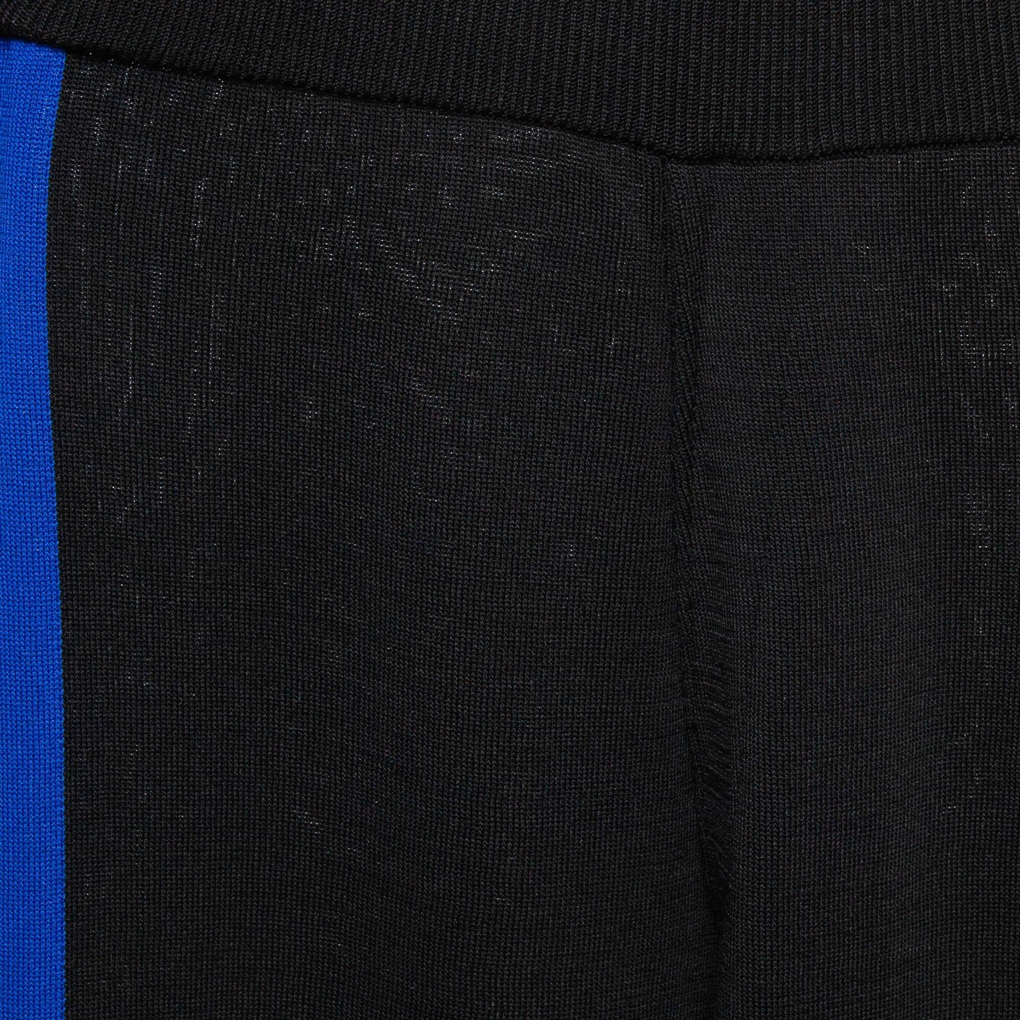 Men's Kenzo Black Jersey Contrast Trimmed Joggers M For Sale