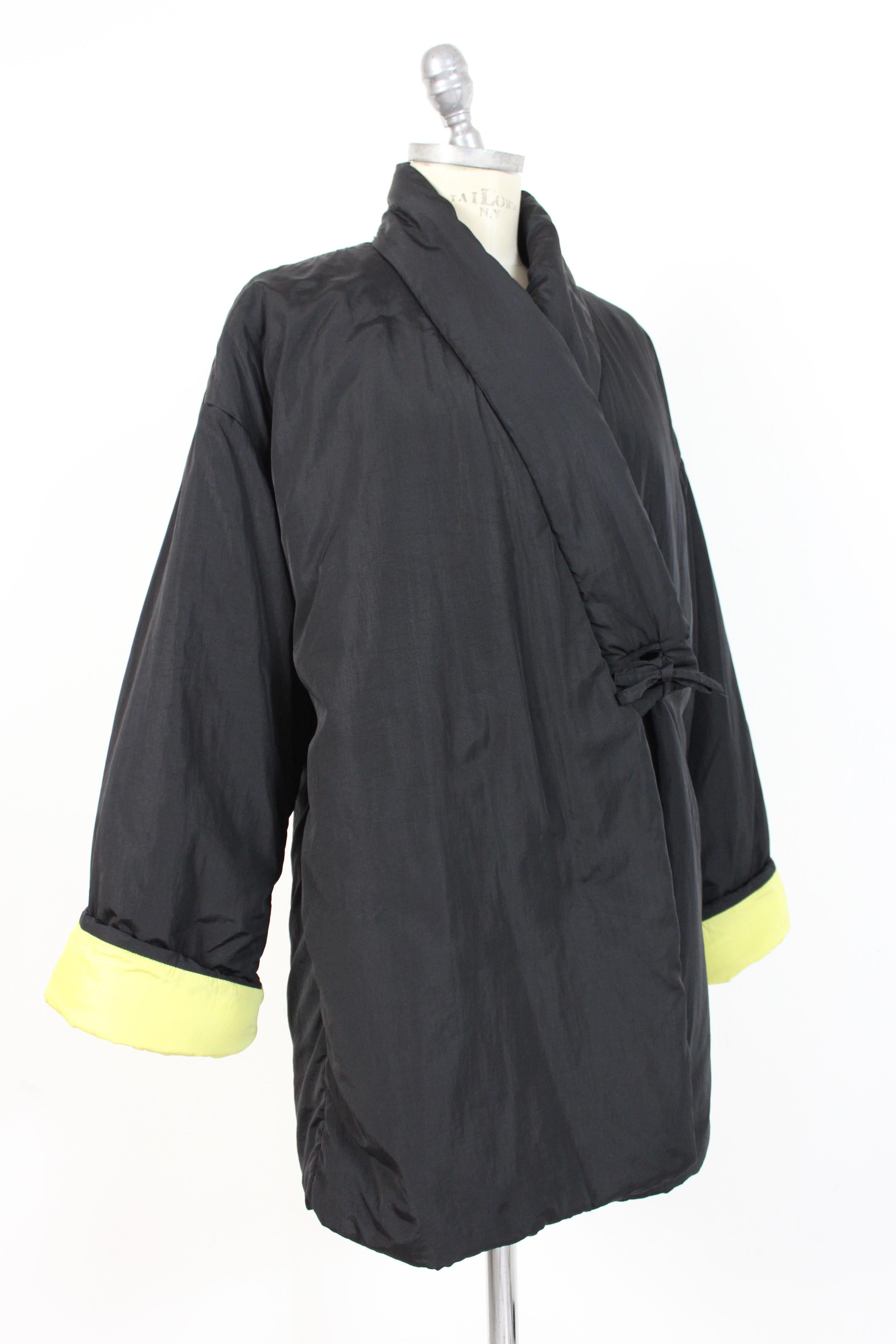 Women's Kenzo Black Kimono Coat Down Jacket
