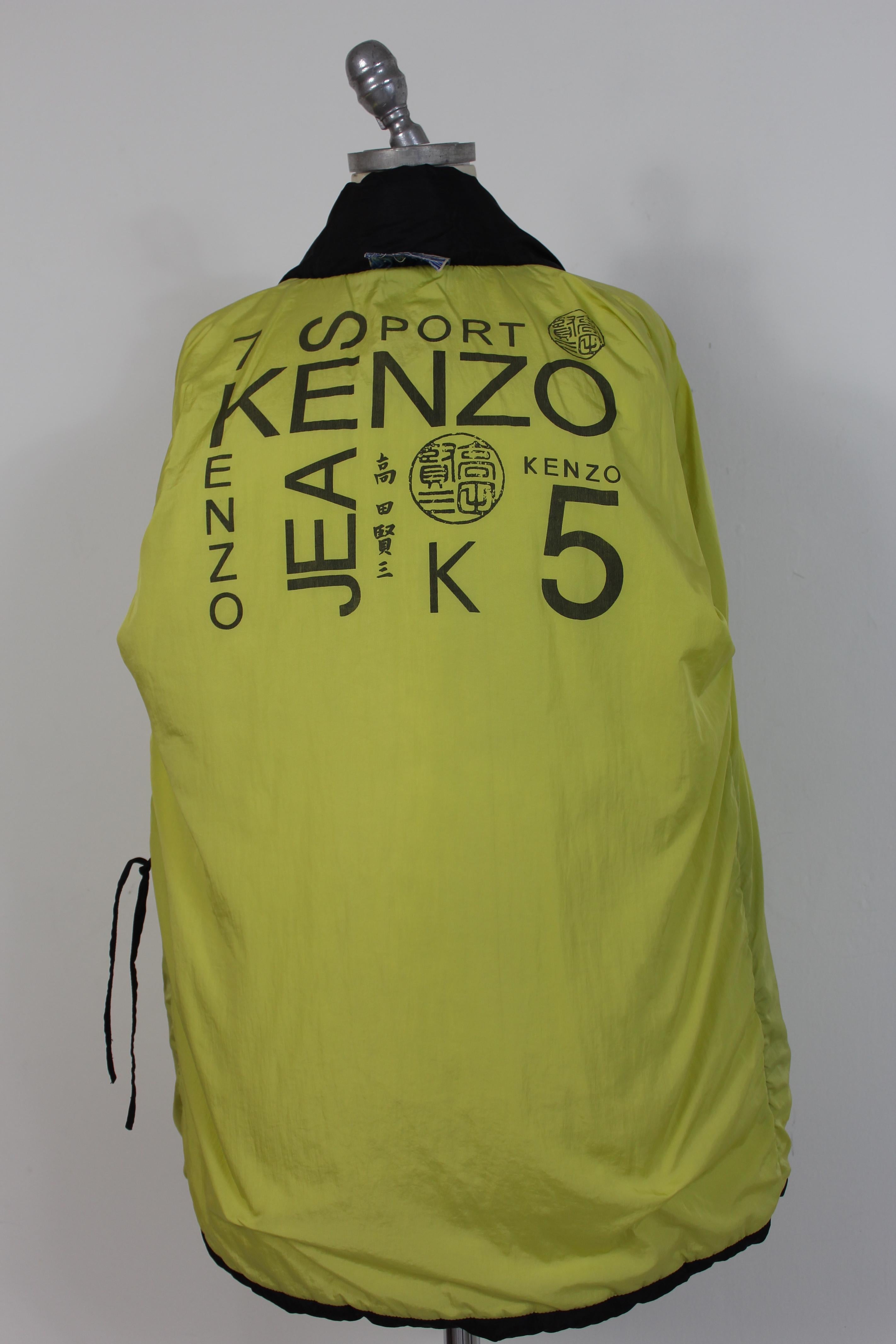 Kenzo Black Kimono Coat Down Jacket 2