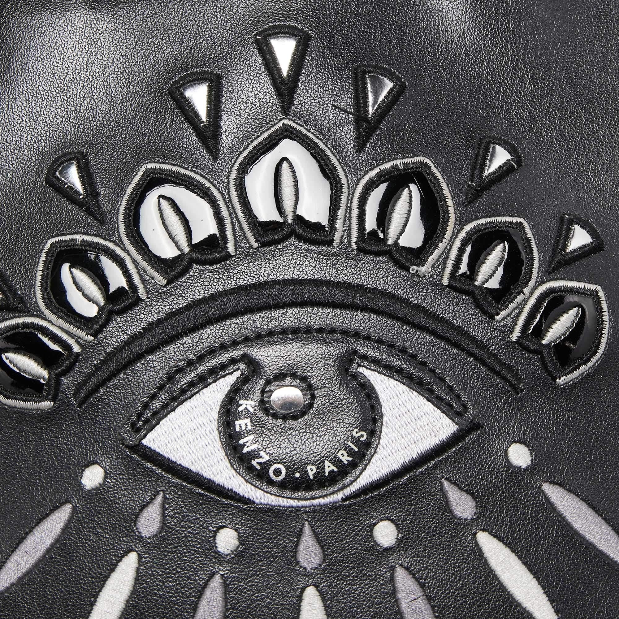 Kenzo Black Leather Eye Patch Tote For Sale 1