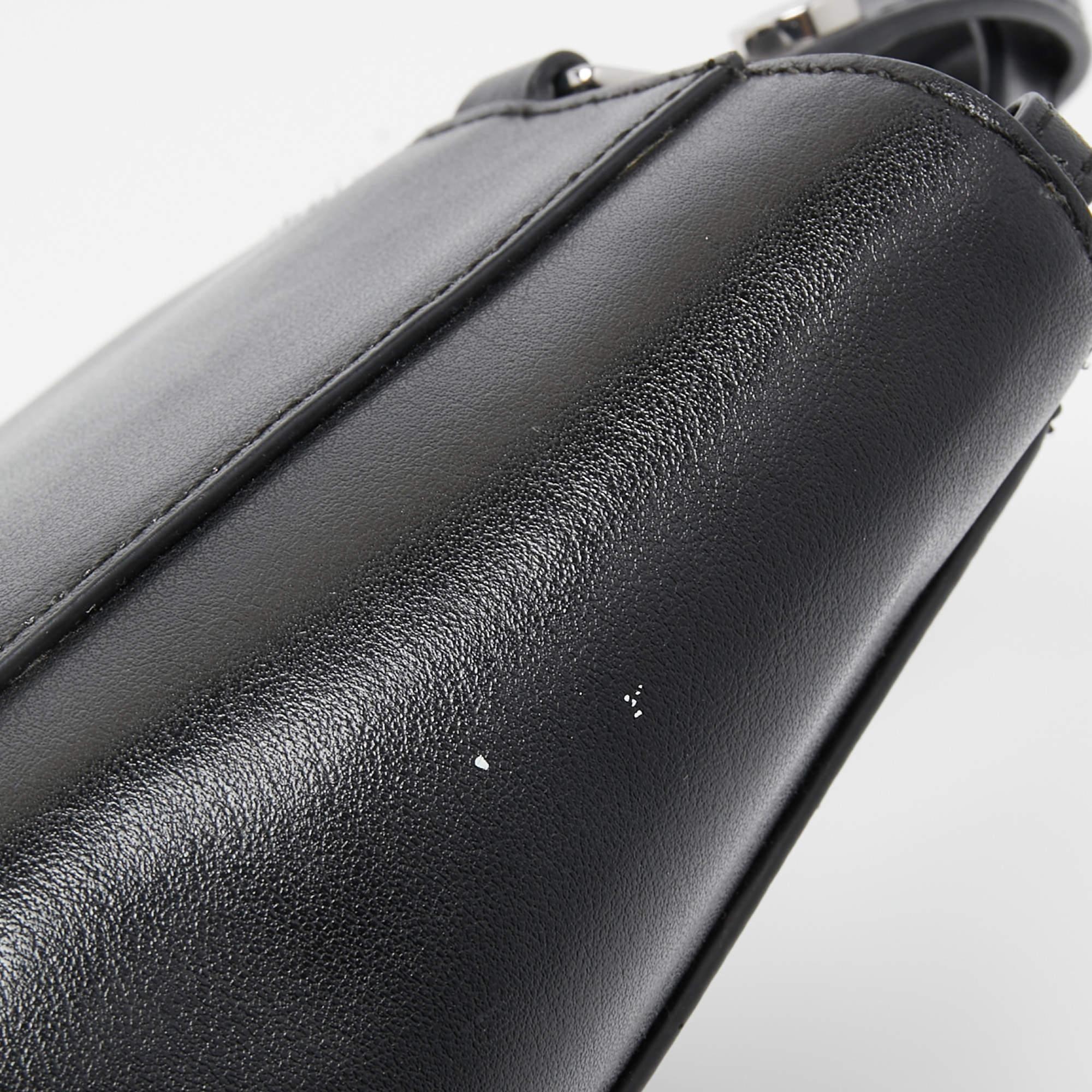 Kenzo Black Leather Eye Patch Tote For Sale 2