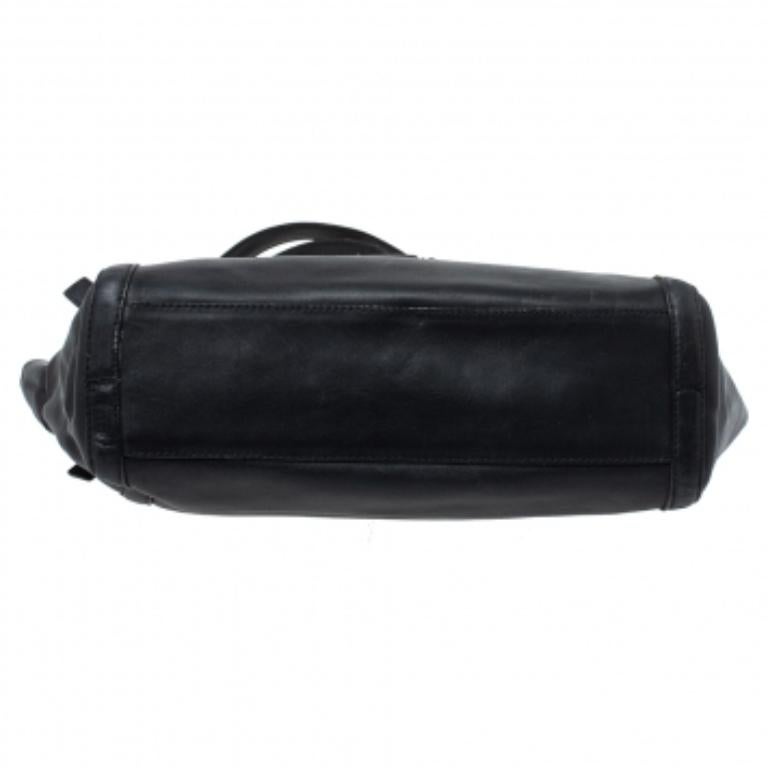 Kenzo Black Leather Koi Fish Tote For Sale 1