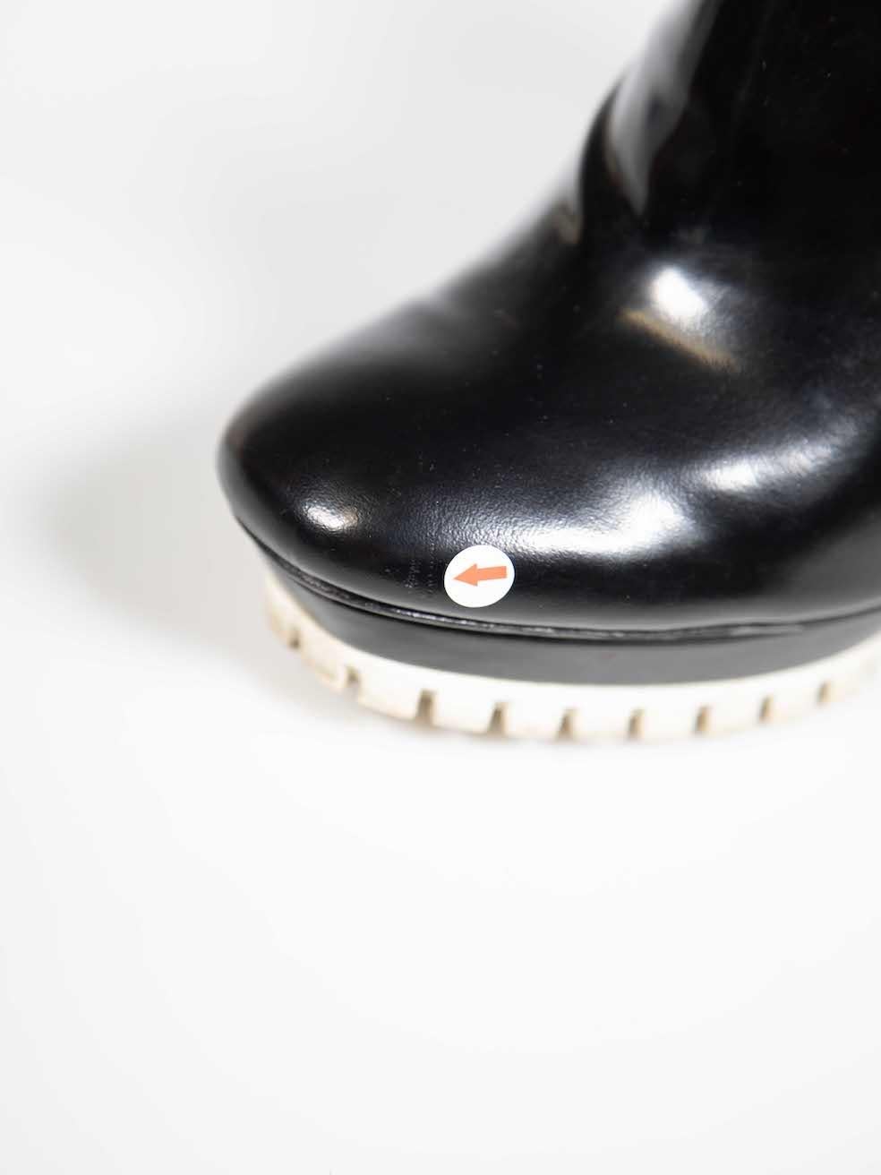 Kenzo Black Leather Platform Collared Pumps Size IT 38 2