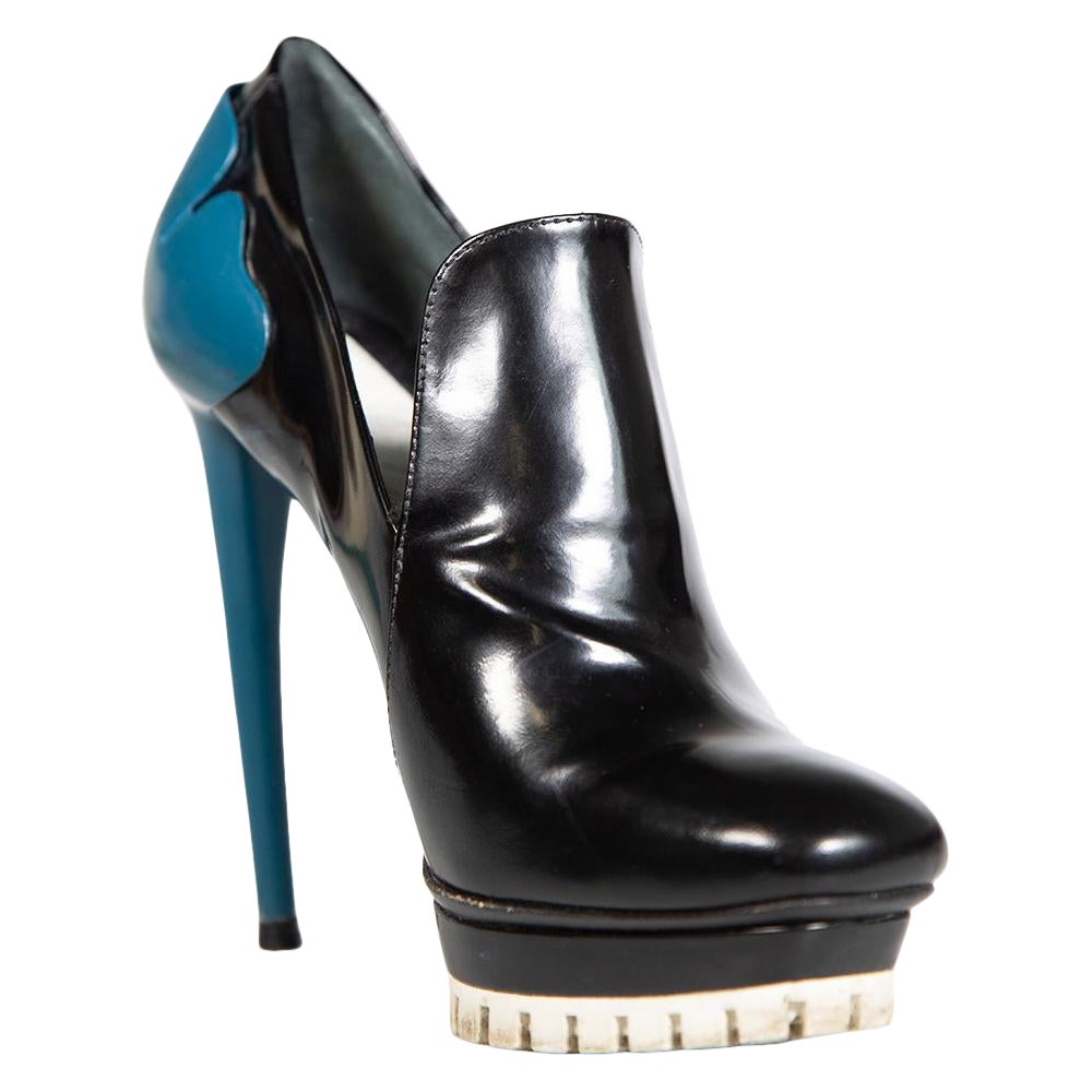 Kenzo Escarpins à plateforme en cuir noir Taille IT 38 en vente