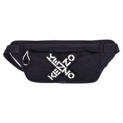 Used Kenzo Black Logo Belt Bag