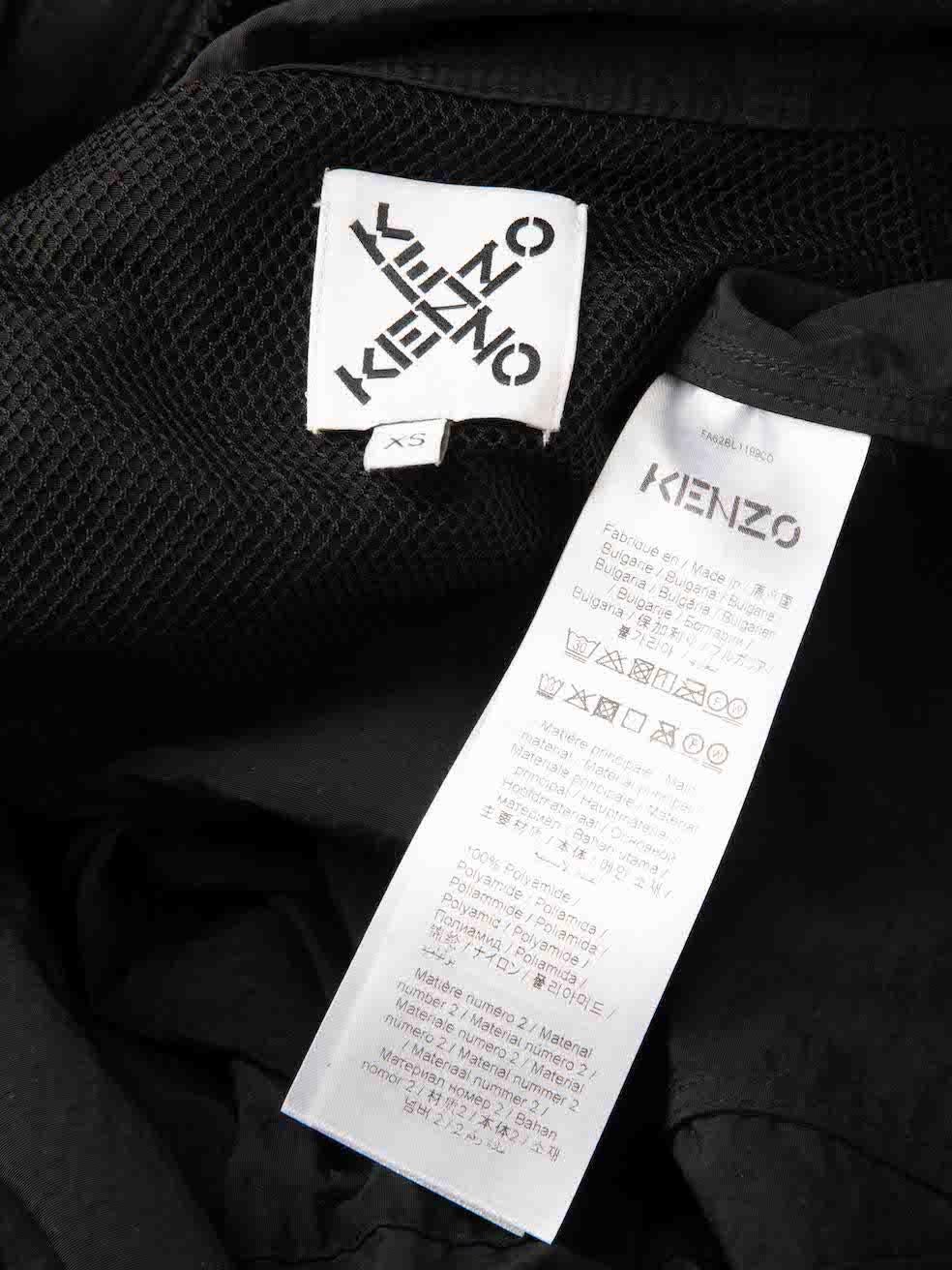 Kenzo Black Logo Detail Track Jacket Size XS For Sale 1