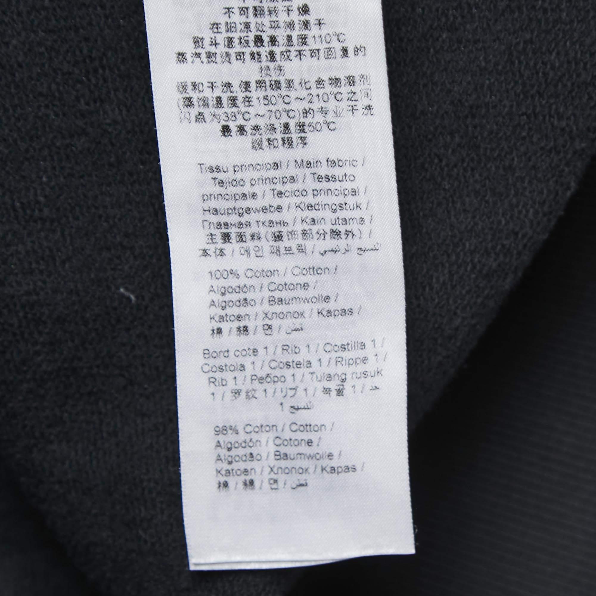 Kenzo Black Logo Embroidered Cotton Knit Hoodie XS For Sale 1