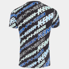 Kenzo Black Logo Graphic Print Cotton Crew Neck T-Shirt XS