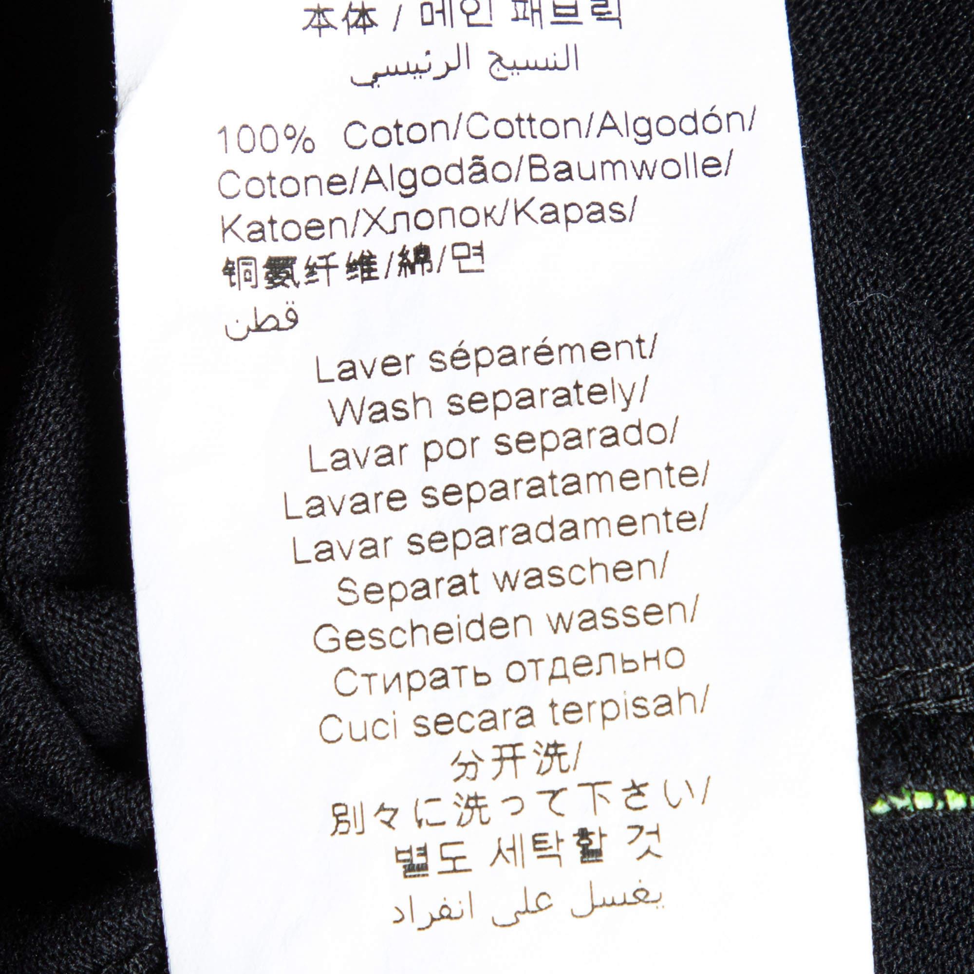 Kenzo Black Logo Sleeve Detail Cotton Knit T-Shirt XS For Sale 4