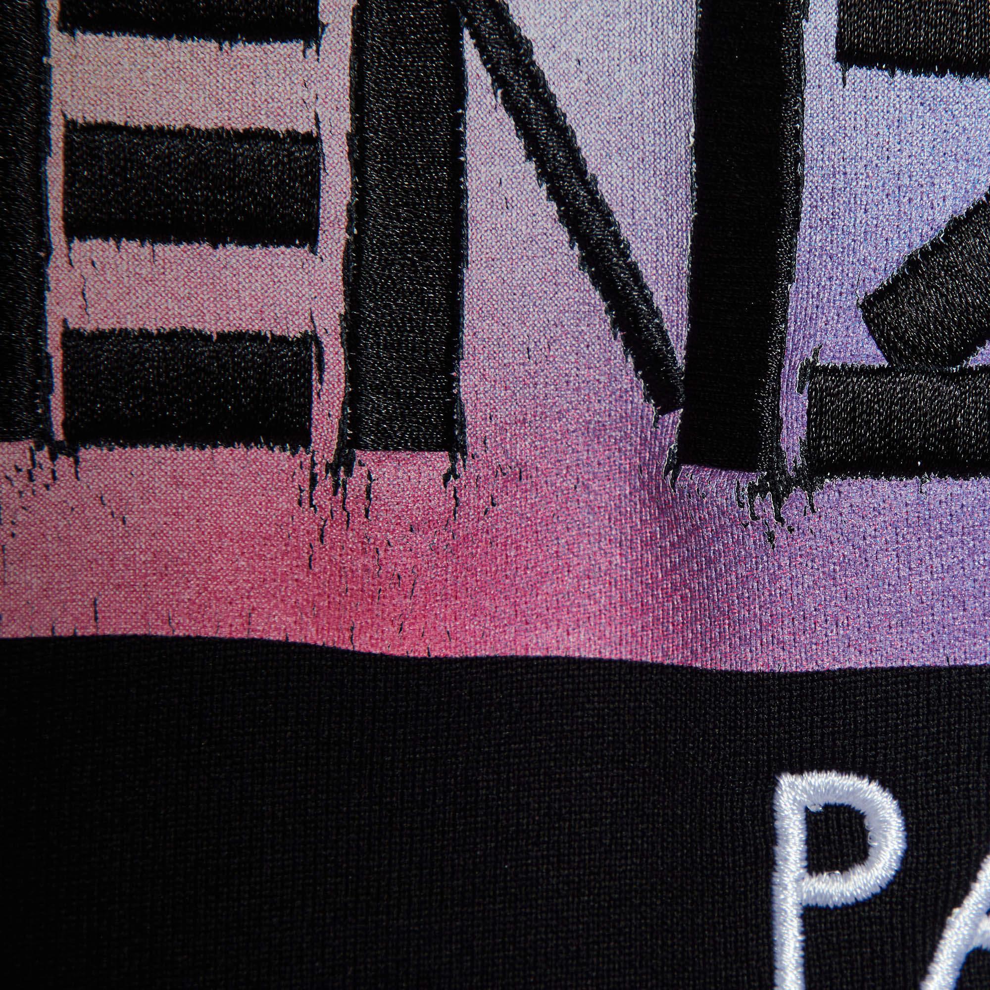 Kenzo Sweatshirt noir en maille imprimée M. Bon état - En vente à Dubai, Al Qouz 2