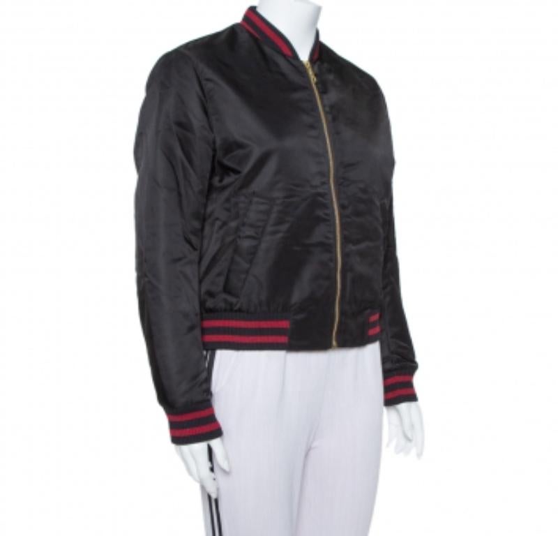 Best known for their audacious motifs and streetwear-inspired shapes, look to Kenzo to keep your casual wardrobe up to date. This black Tiger bomber jacket from Kenzo features a stand-up collar, a ribbed hem and cuffs, a front zip fastening,