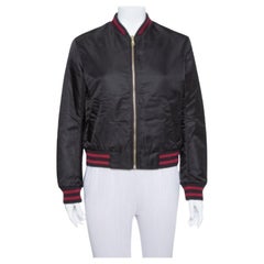 Kenzo Black Synthetic Tiger Embroidered Bomber Jacket M
