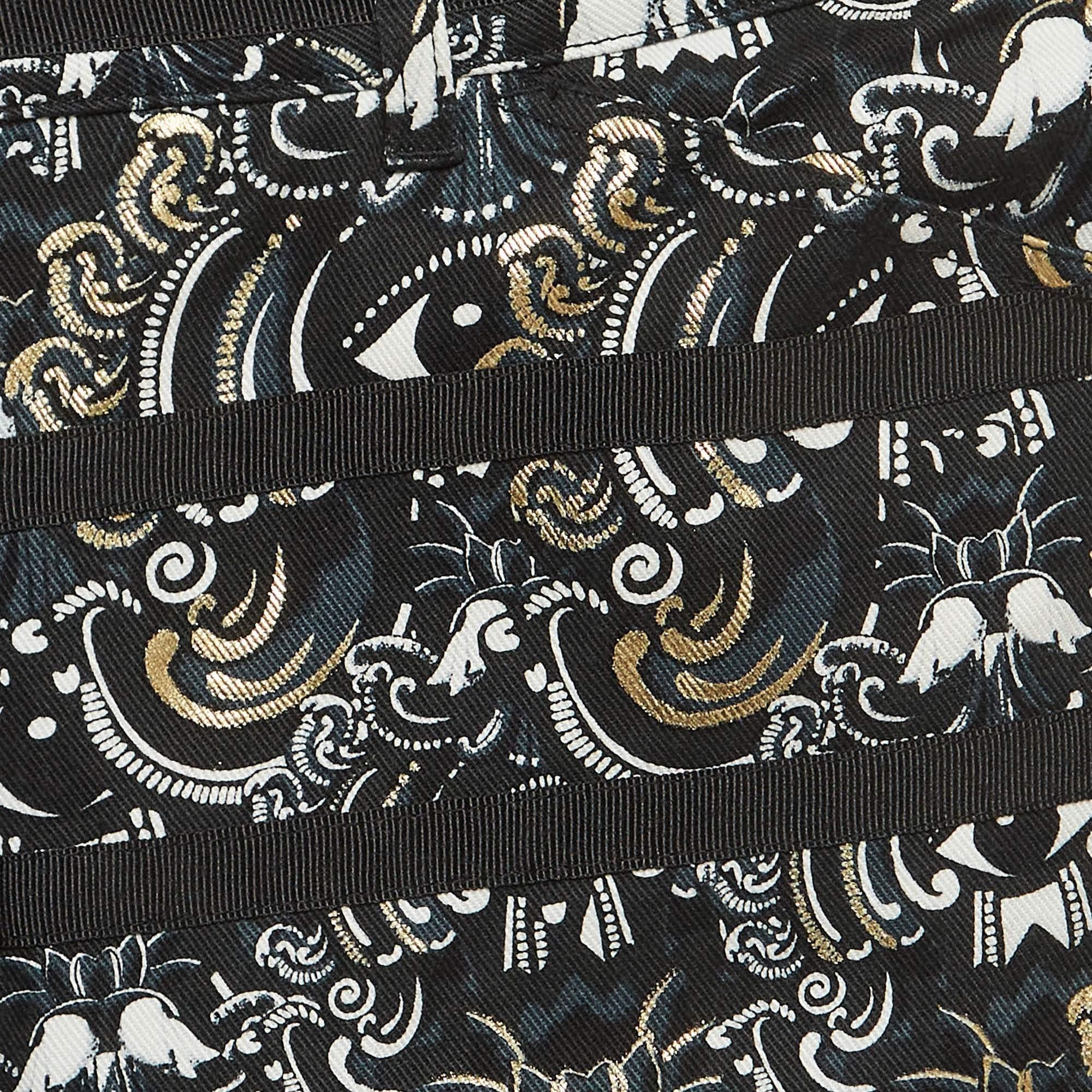 Kenzo Pantaloni con stampa 'The Eye' neri in gabardina con strisce applicate M. I. In condizioni ottime in vendita a Dubai, Al Qouz 2