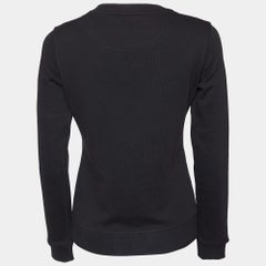 Kenzo Black Tiger Embroidered Cotton Crew Neck Sweatshirt XS