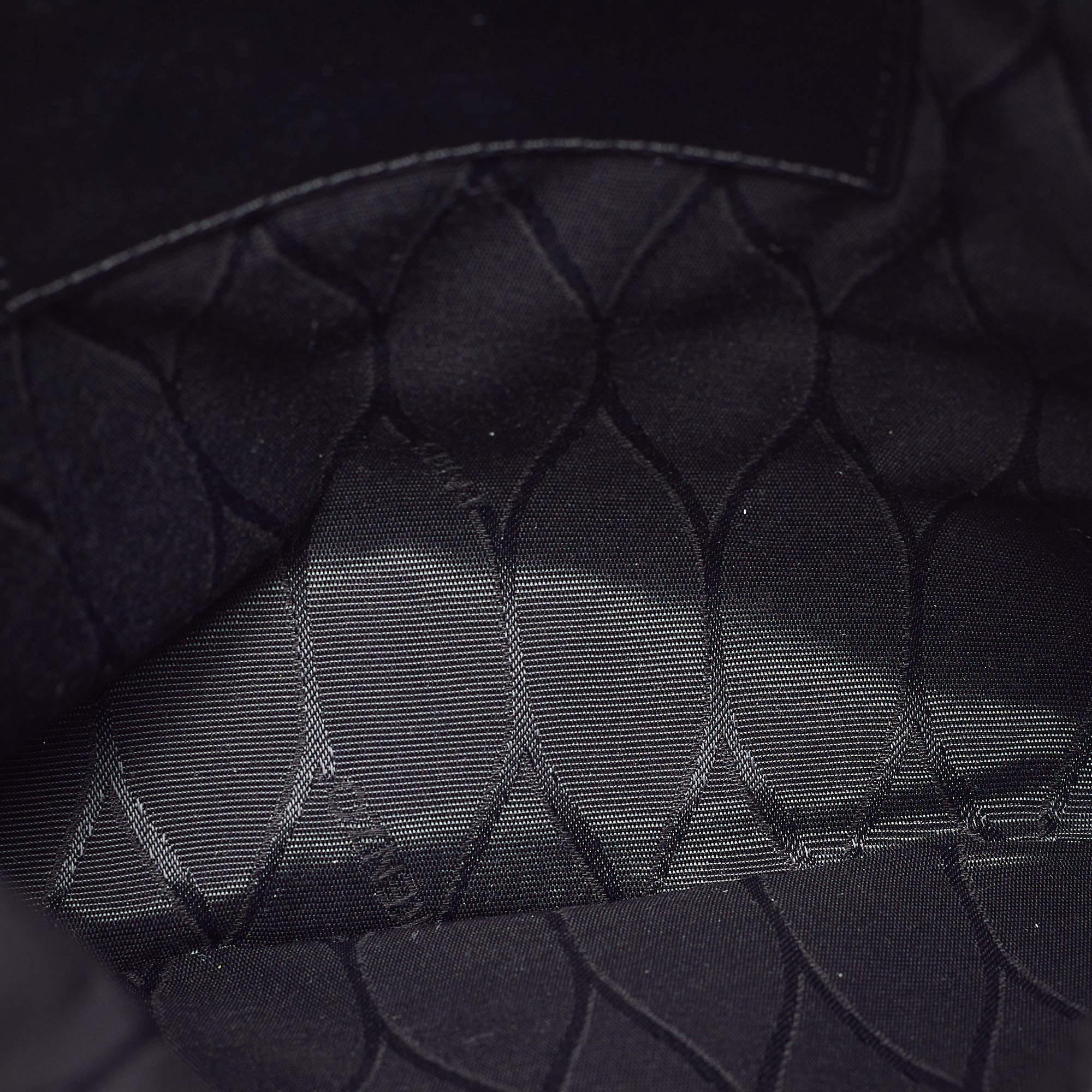 Kenzo Black Tiger Embroidered Leather Zip Flat Pouch 4