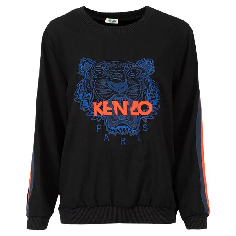 Kenzo Black Tiger Logo Jumper Size M