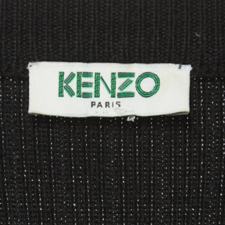 Nero Kenzo Felpa in maglia di lana con motivo a tigre nera M. I. in vendita