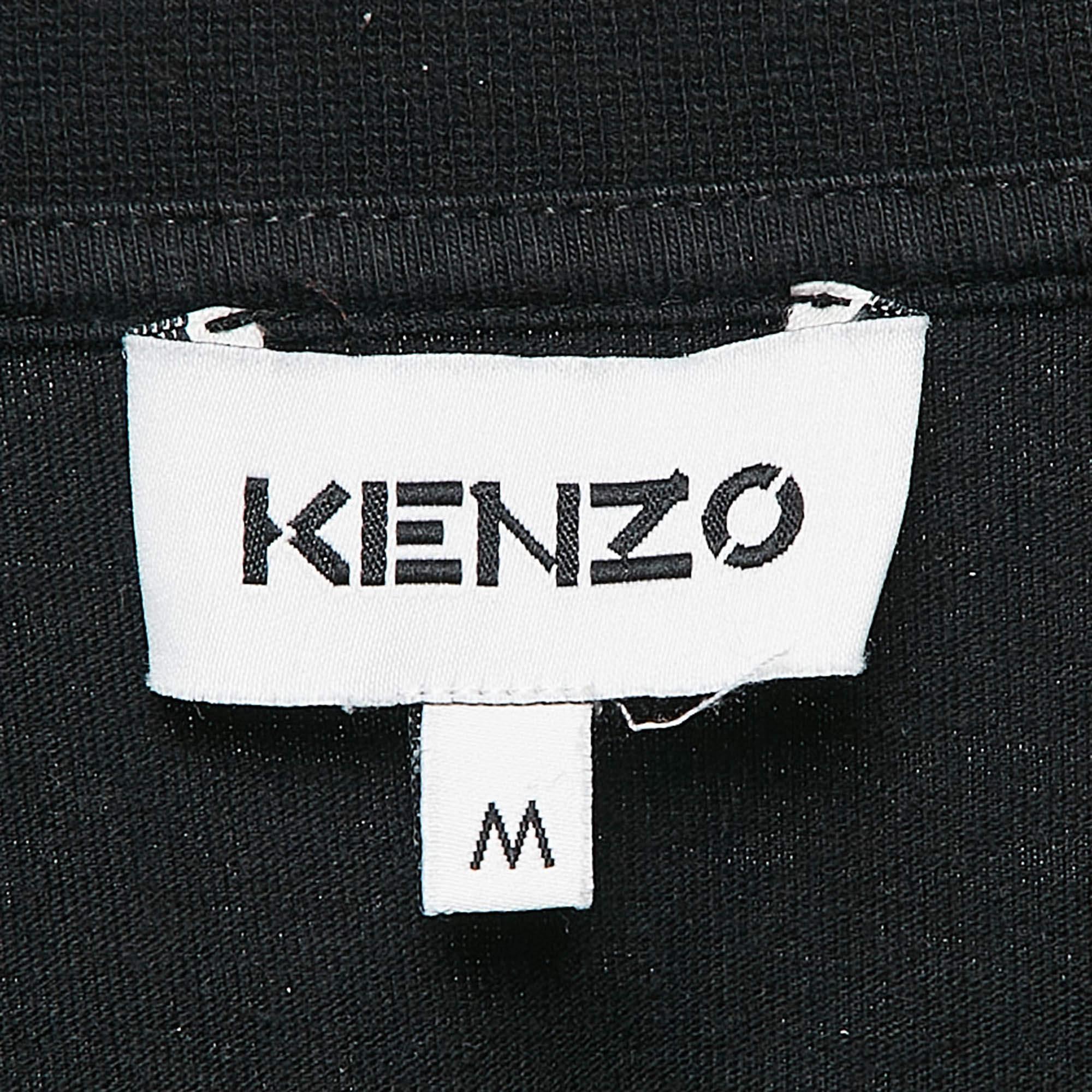 Kenzo Camiseta cuello redondo estampado tigre negro M en Bueno estado para la venta en Dubai, Al Qouz 2