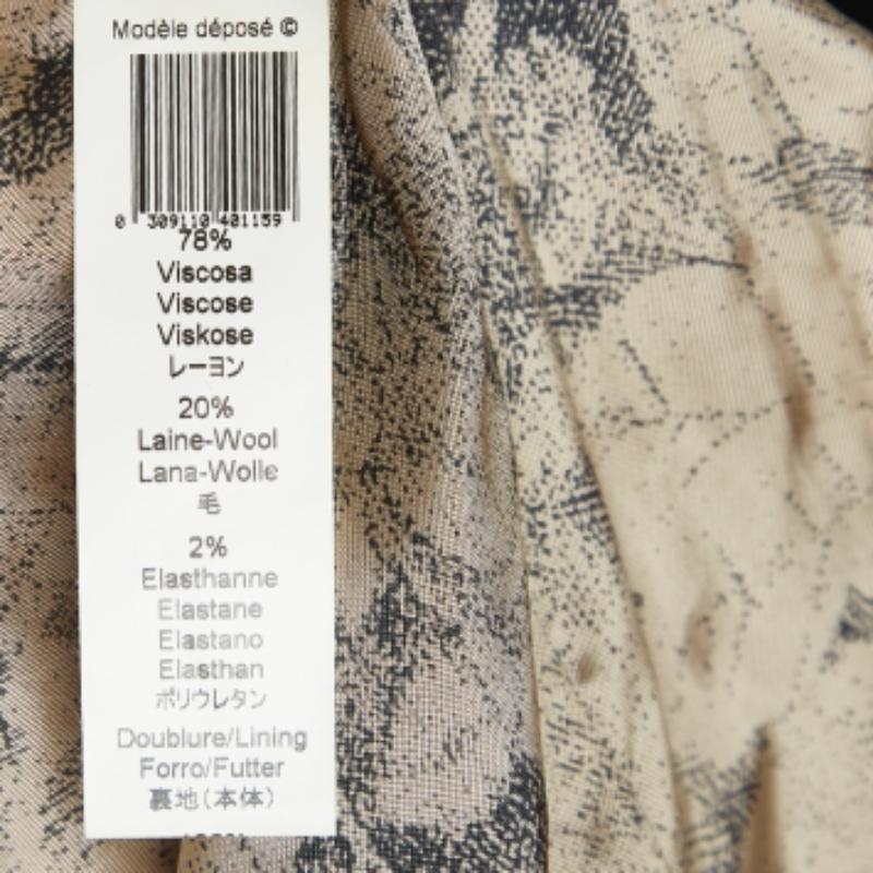 Kenzo Schwarzes Minikleid mit V-Ausschnitt aus Wollmischung M im Angebot 1