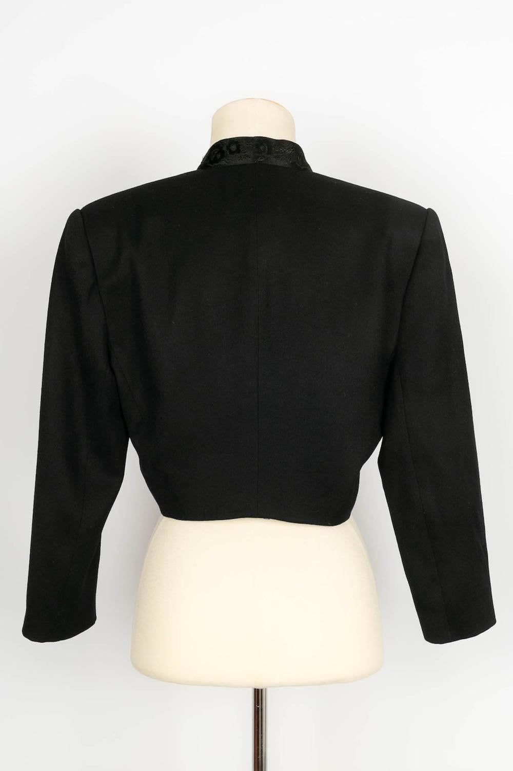 Kenzo Black Wool Jacket In Excellent Condition For Sale In SAINT-OUEN-SUR-SEINE, FR