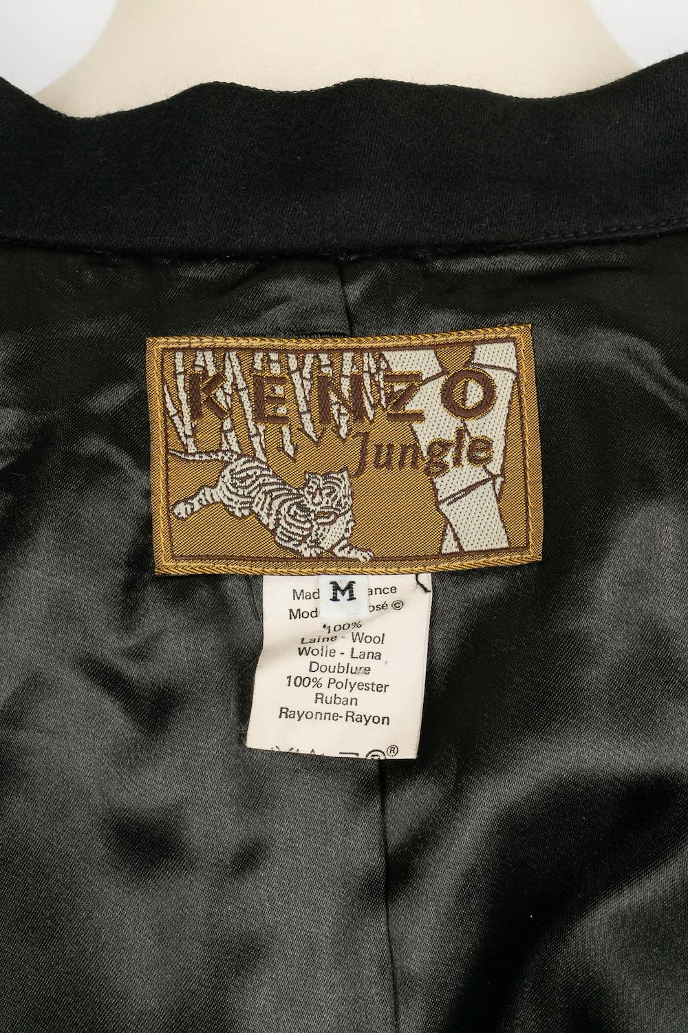 Kenzo Black Wool Jacket For Sale 3