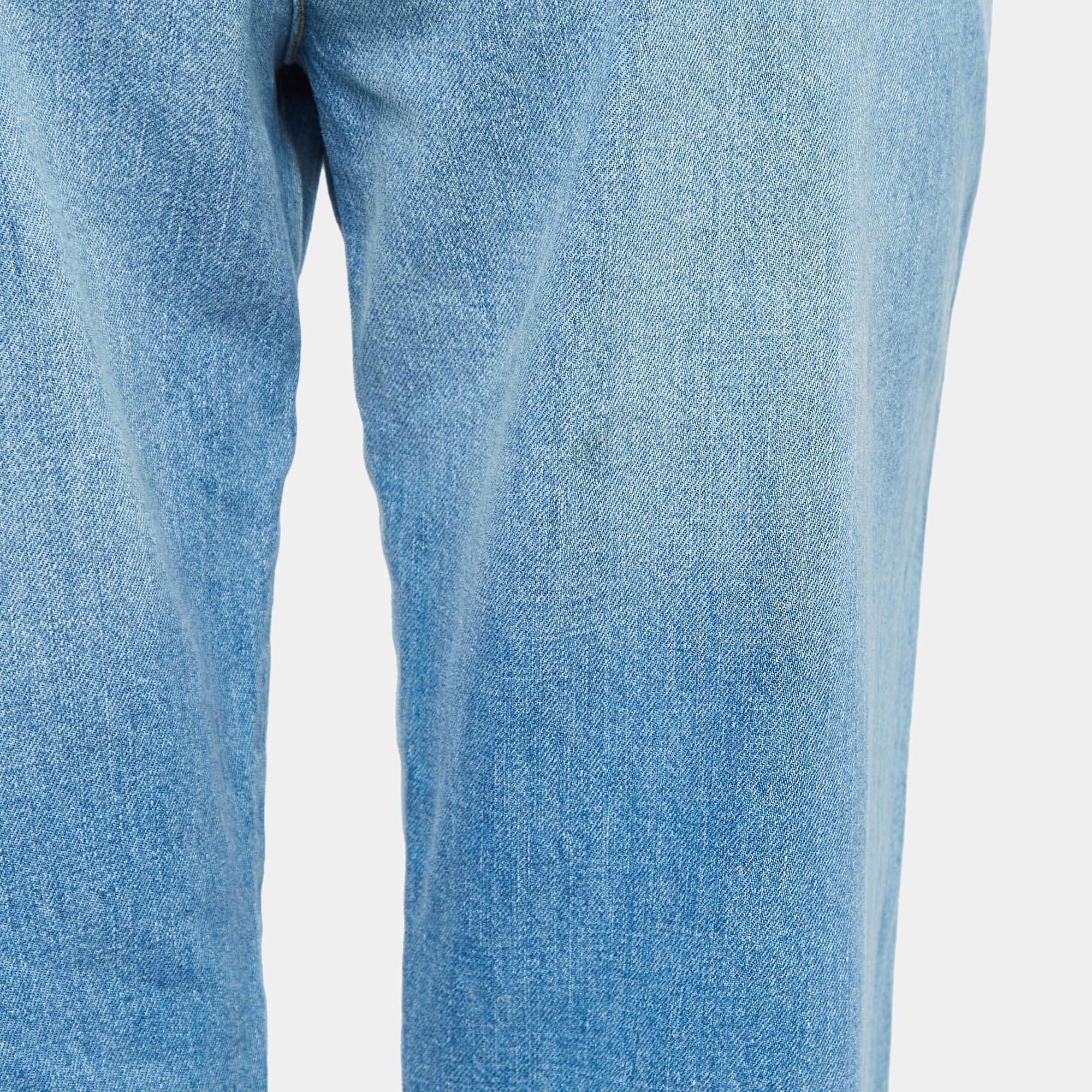 Kenzo Pantalones vaqueros Boyfriend Jeans M Azul Detalle Aplique Cintura 32 en Excelente estado para la venta en Dubai, Al Qouz 2