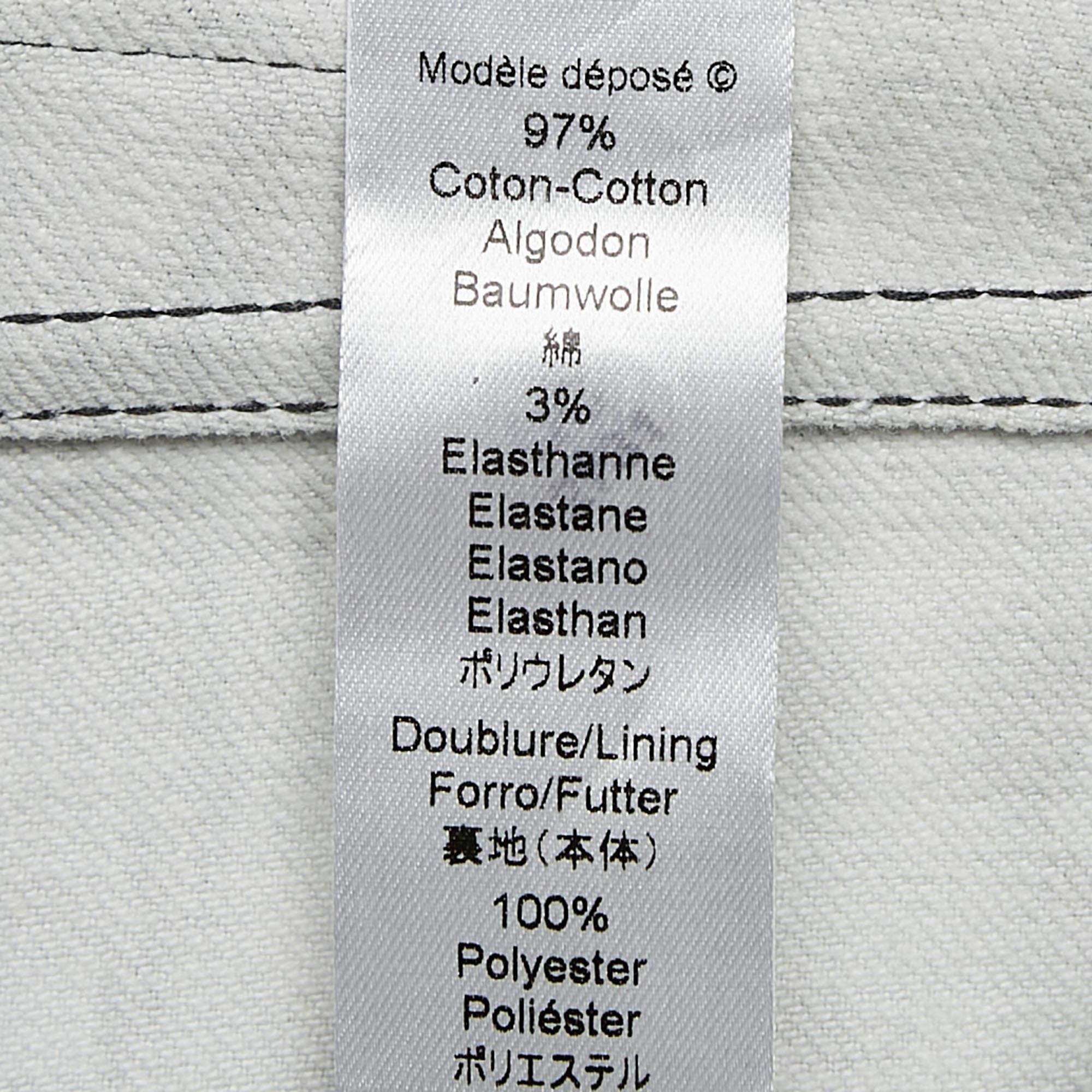 Kenzo Blue Floral Print Denim Skinny Jeans M Waist 30'' For Sale 1