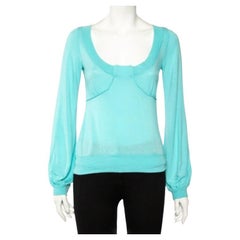 Kenzo - Maglietta a collo alto in maglia blu T S