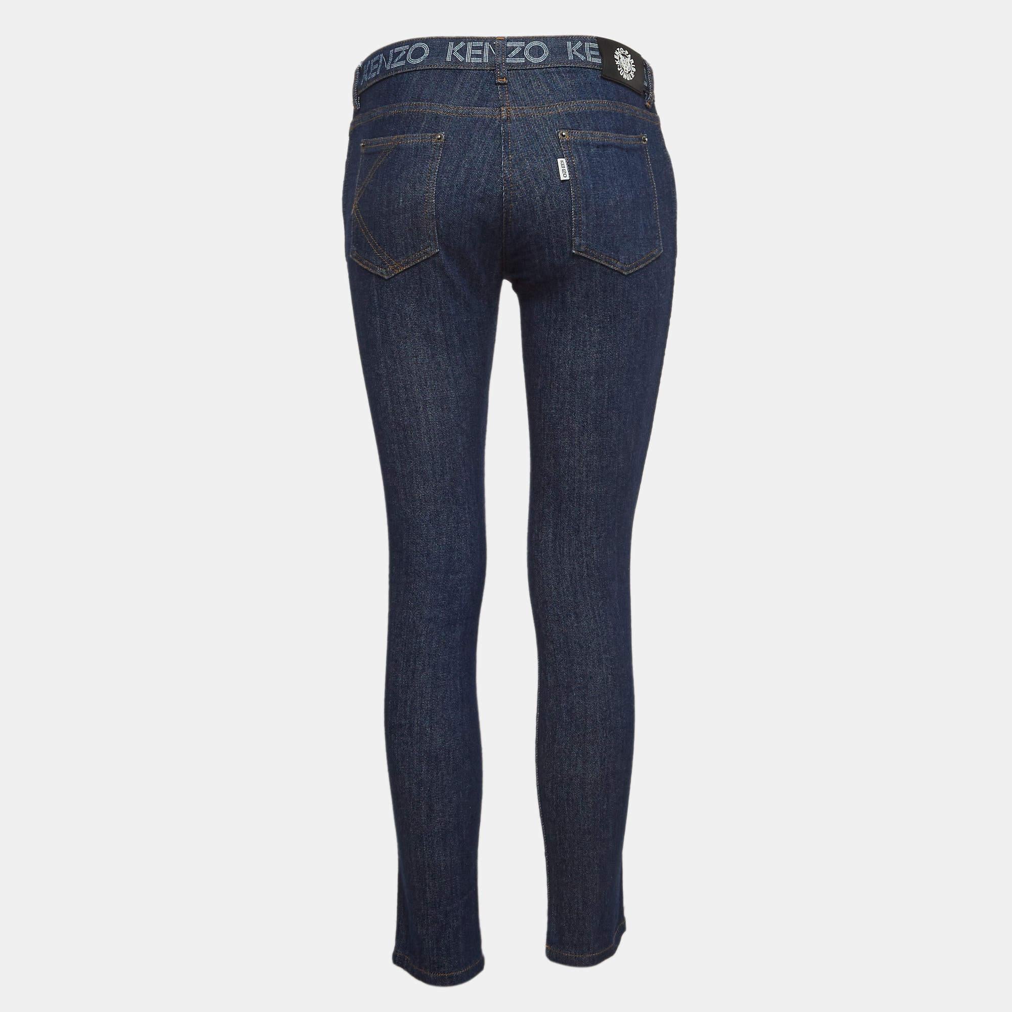 Step into style with these Kenzo jeans. Crafted with precision they offer the perfect blend of fashion and comfort making them a must have for any wardrobe.